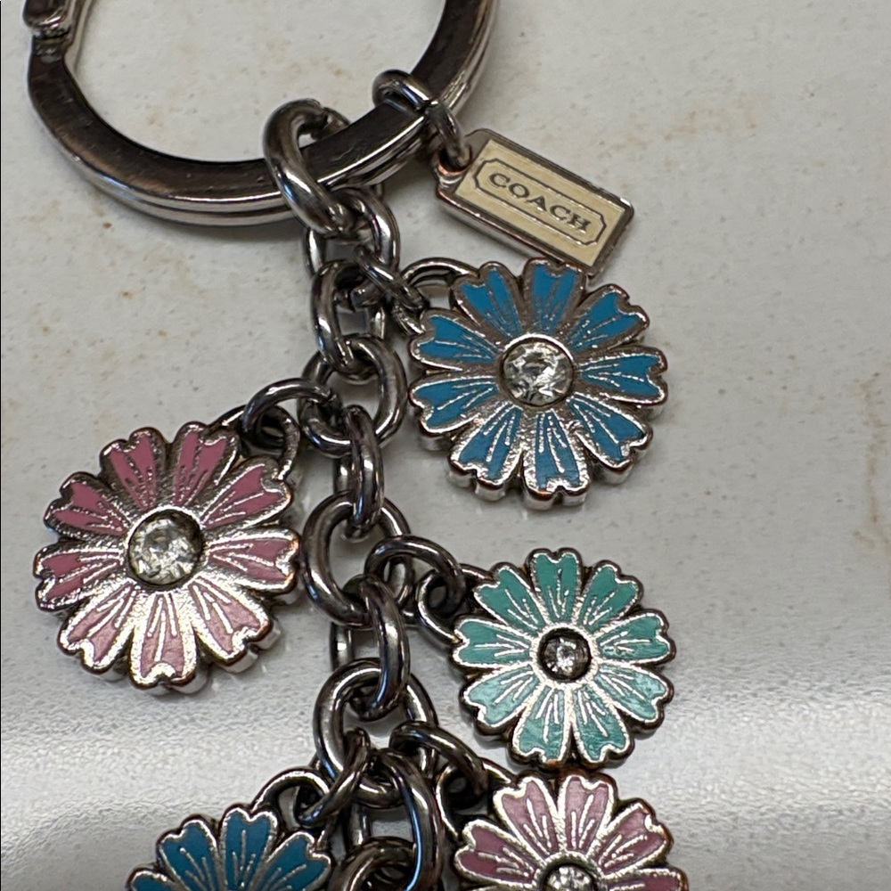 Coach Floral Bag Charm/Key Fob - Picture 2 of 7